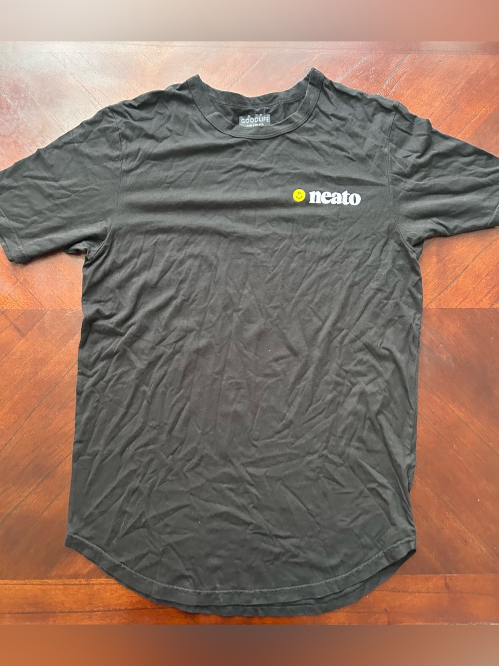 Goodlife Black  Short Sleeve Tee with Yellow Accent size L